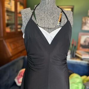 Black Halter Dress with Retro Style